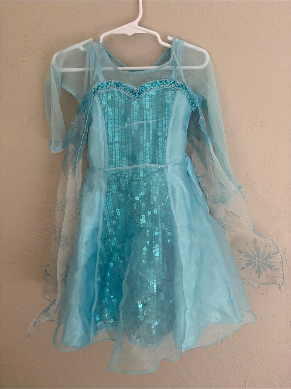Disney Light Blue Sequin Princess Costume Dress